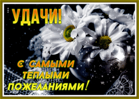 Postcard картинка с самыми теплыми пожеланиями на удачу