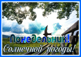 Picture картинка солнечной погоды в понедельник
