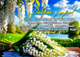Postcard красивая гиф-открытка, пусть утренний лучик в окно постучит