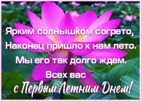 Открытка красивая открытка с наступлением лета