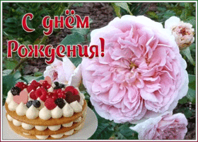 Картинка красочная открытка с днем рождения женщине