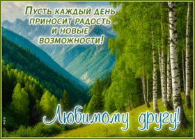 Postcard легкая гиф-открытка, пусть каждый день приносит радость тебе, мой друг