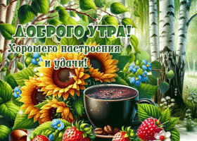 Postcard лирическая гиф-открытка, удачного утра