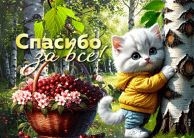 Picture мечтательная гиф-открытка, спасибо за все