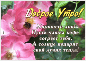 Открытка милая картинка с добрым утром и стихами