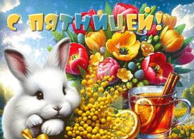 Postcard миловиднейшая гиф-открытка, с пятницей тебя