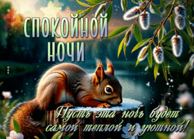 Postcard мягкая гиф-открытка, пусть ночь будет уютной и теплой