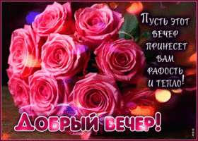 Postcard мягкая гиф-открытка, пусть вечер принесет радость