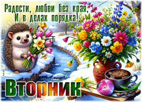 Picture мягкая гиф-открытка, радости и любви в этот вторник