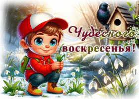 Postcard насыщенная гиф-открытка, чудесного воскресенья