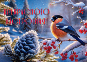 Picture нежная гиф-открытка, прекрасного зимнего настроения