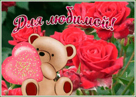 Postcard очаровательная открытка для любимой с мишкой