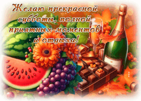 Postcard осенняя открытка, тёплой и радостной субботы
