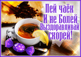 Картинка особенная открытка не болей и пей чаек