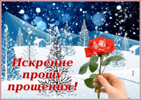 Картинка откртыка прости со словами