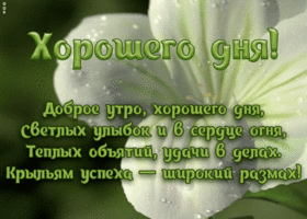 Картинка открытка хорошего дня со стихами