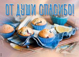 Открытка открытка от души спасибо
