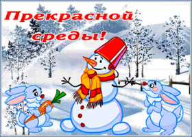 Postcard открытка прекрасной среды со снежной зимой