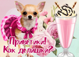 Открытка открытка привет с песиком