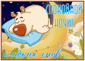 Postcard открытка сладких снов с милым песиком