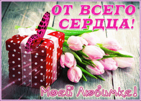 Картинка открытка тюльпаны моей любимке