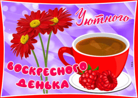 Postcard открытка уютного воскресного денька