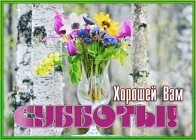 Picture открытка хорошей вам субботы с красивым букетом