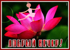 Picture пленительная открытка с пожеланием доброго вечера
