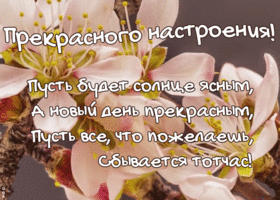 Открытка пожелание хорошего настроения в стихах