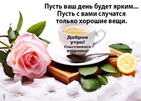 Postcard праздничная открытка, пускай случаются хорошие вещи во вторник