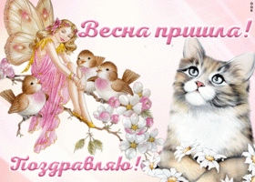 Картинка прикольная открытка весна пришла