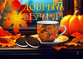 Picture привлекательная гиф-открытка доброго вечера