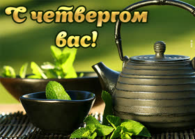 Postcard приятная открытка с четвергом вас, вот чаек