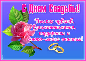 Открытка приятная открытка с днем свадьбы