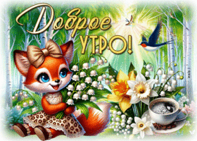 Picture просторнейшая гиф-открытка, доброго весеннего утра