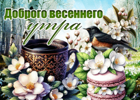 Picture просветляющая гиф-открытка, доброго весеннего утречка