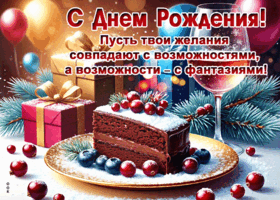 Postcard пусть твои желания совпадают с твоими возможностями