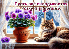 Postcard пусть все складывается легко и радостно