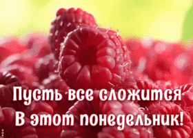 Открытка пусть все сложится в этот понедельник