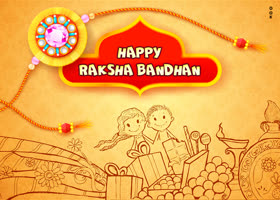 Postcard raksha bandhan (rakhi)