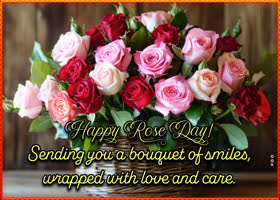 Postcard rose day