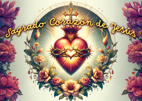 Postcard sagrado corazón de jesús