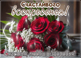 Postcard счастливого воскресенья! счастья, любви и здоровья