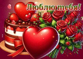 Picture сияющая гиф-открытка, сильно тебя люблю
