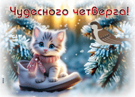 Picture сказочная гиф-открытка желает чудесного четверга