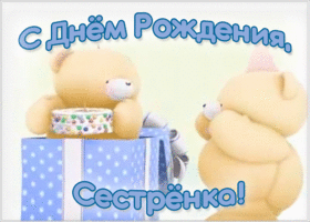 Картинка смешная открытка с днем рождения сестре