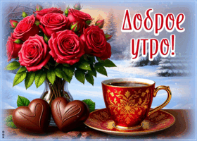 Picture снежная нежная гифка доброе утро