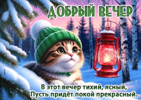 Picture снежная радостная гифка добрый вечер