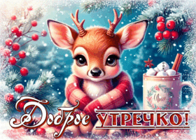 Postcard снежная сказочная гифка доброе утречко