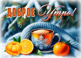 Picture снежная светлая гифка доброе утро